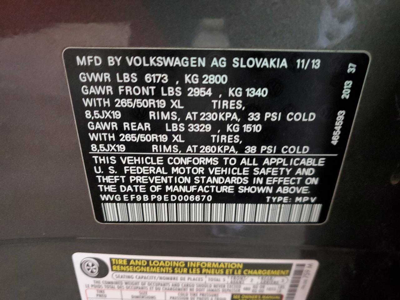 2014 Volkswagen Touareg - Image 13