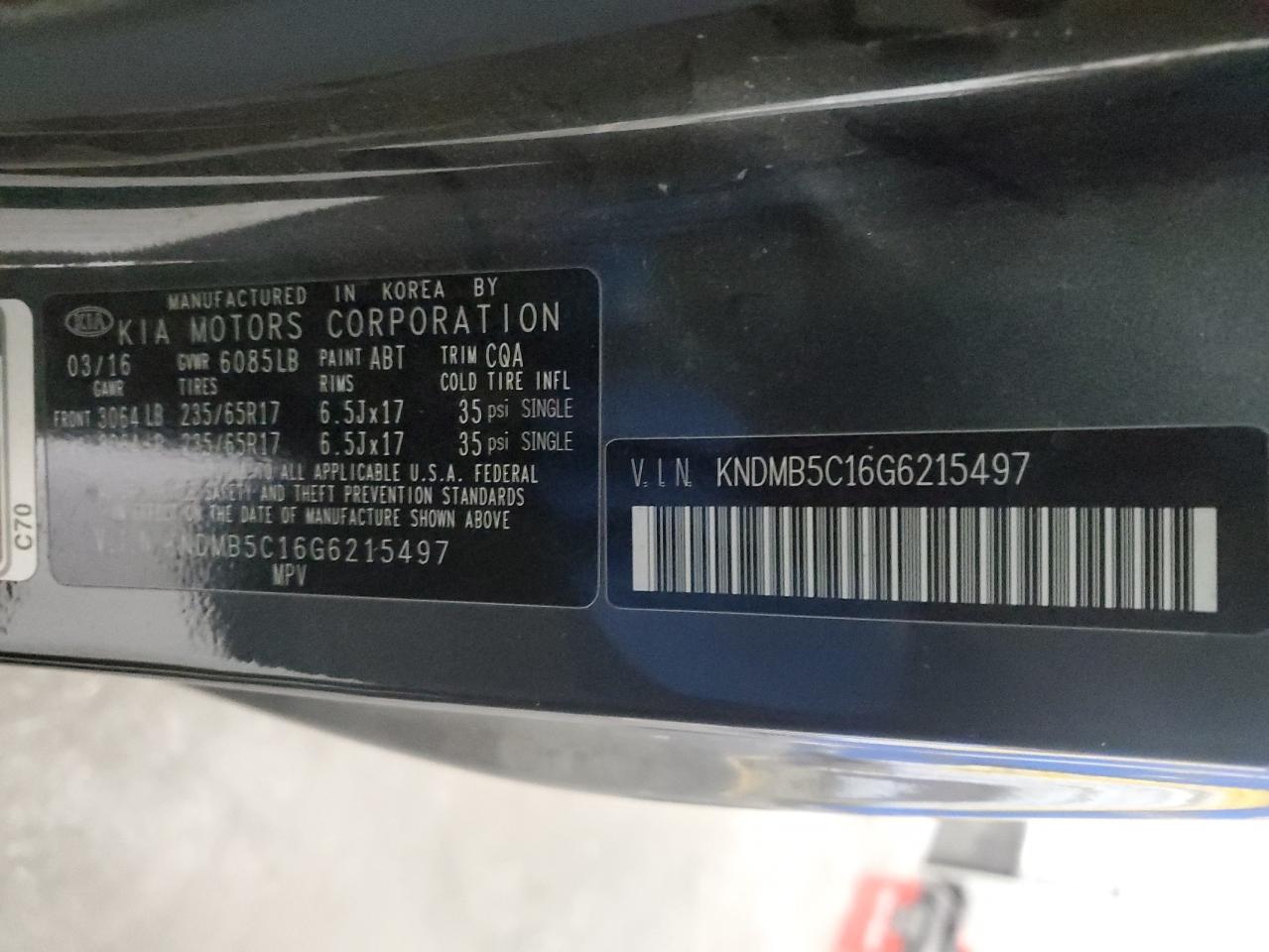 2016 Kia Sedona - Image 15