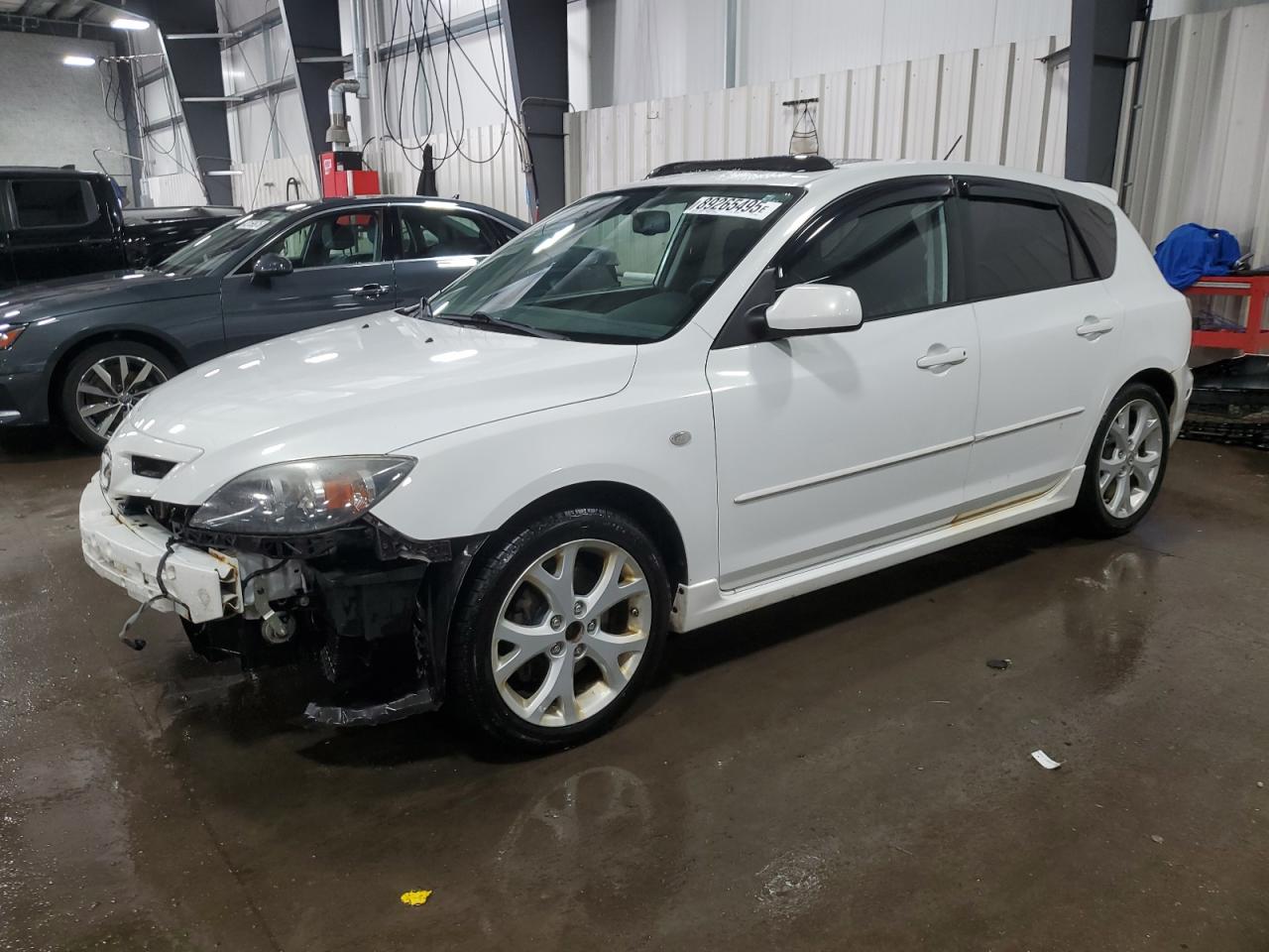 2008 Mazda 3 Hatchback white null gas JM1BK343481182607 photo #1