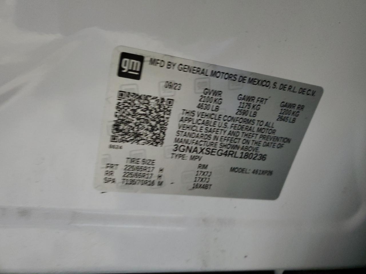 3GNAXSEG4RL180236 CHEVROLET EQUINOX 2024