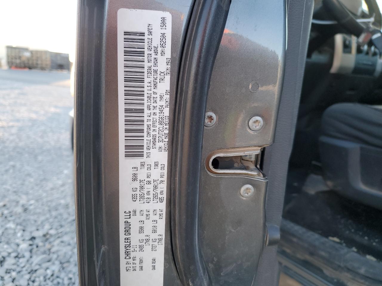 2011 Dodge Ram 2500 VIN: 3D7UT2CL0BG619454 Lot: 88737015