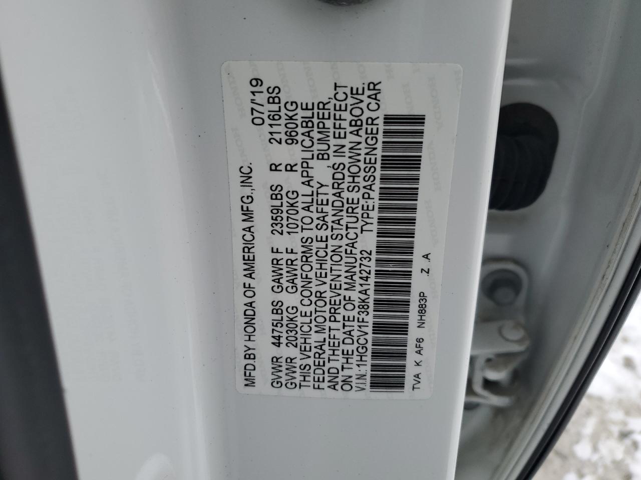 2019 Honda Accord - Image 12