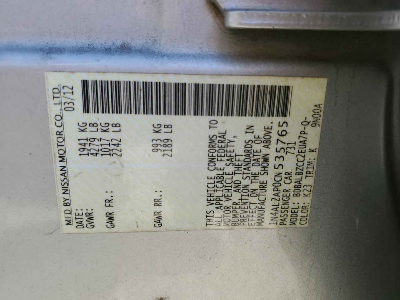 2012 Nissan Altima - Image 12