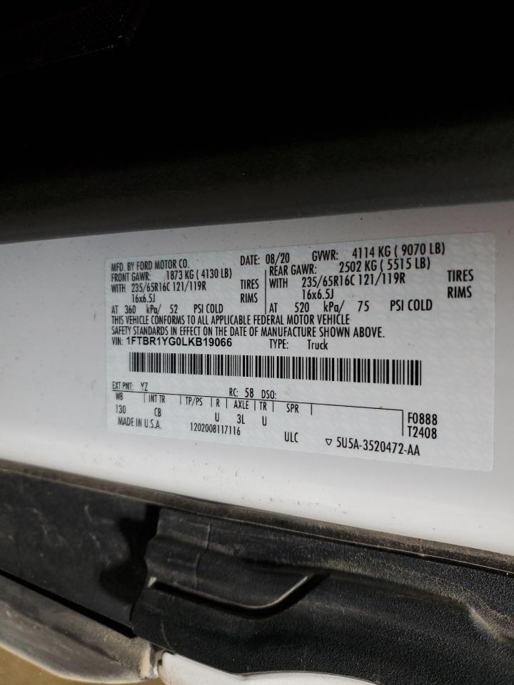 1FTBR1YG0LKB19066 FORD TRANSIT 2020