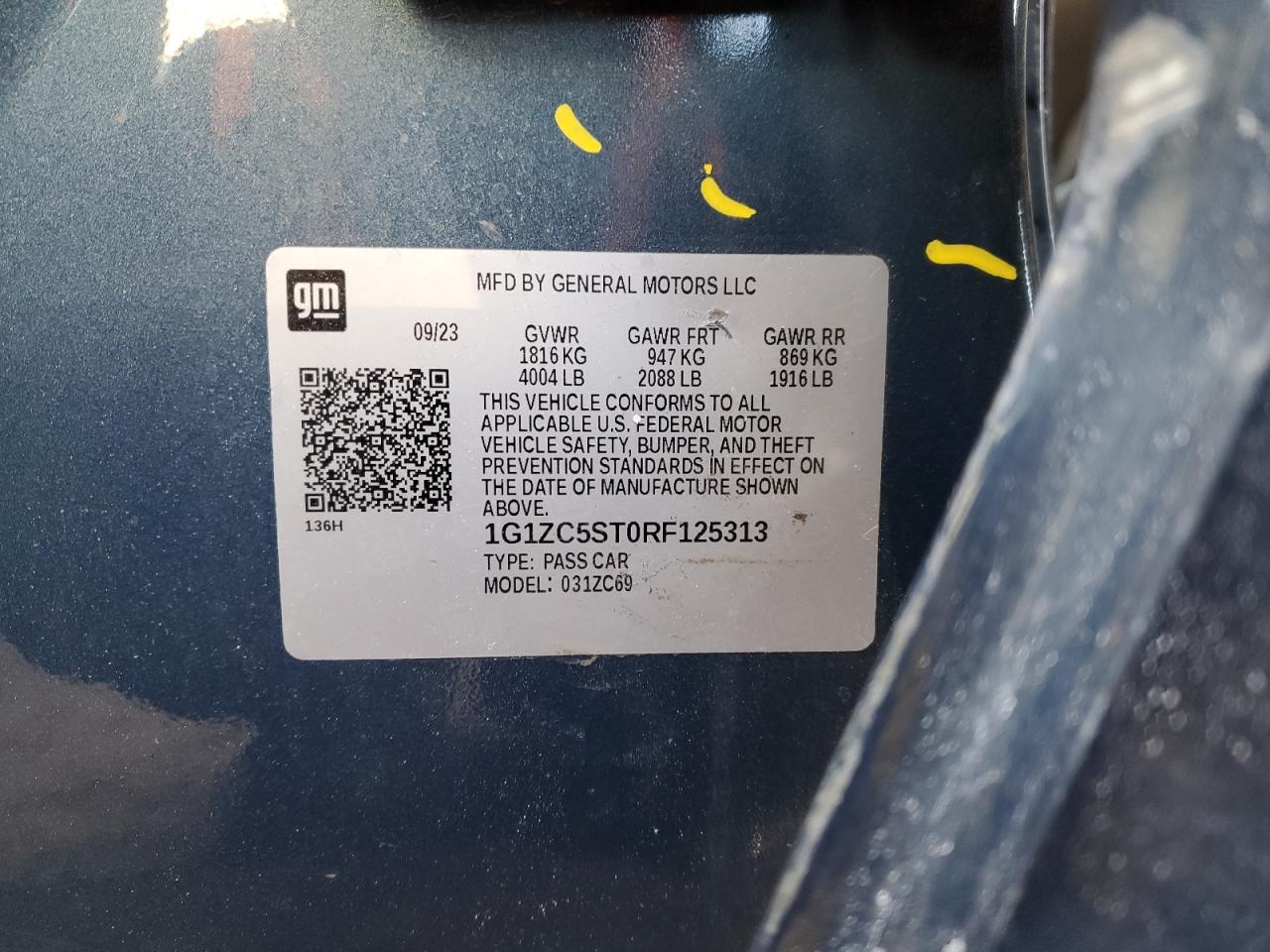 1G1ZC5ST0RF125313 CHEVROLET MALIBU 2024