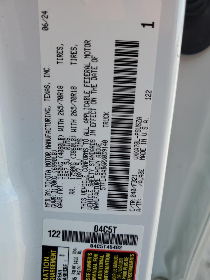 5TFLA5AB6RX039140 TOYOTA TUNDRA 2024