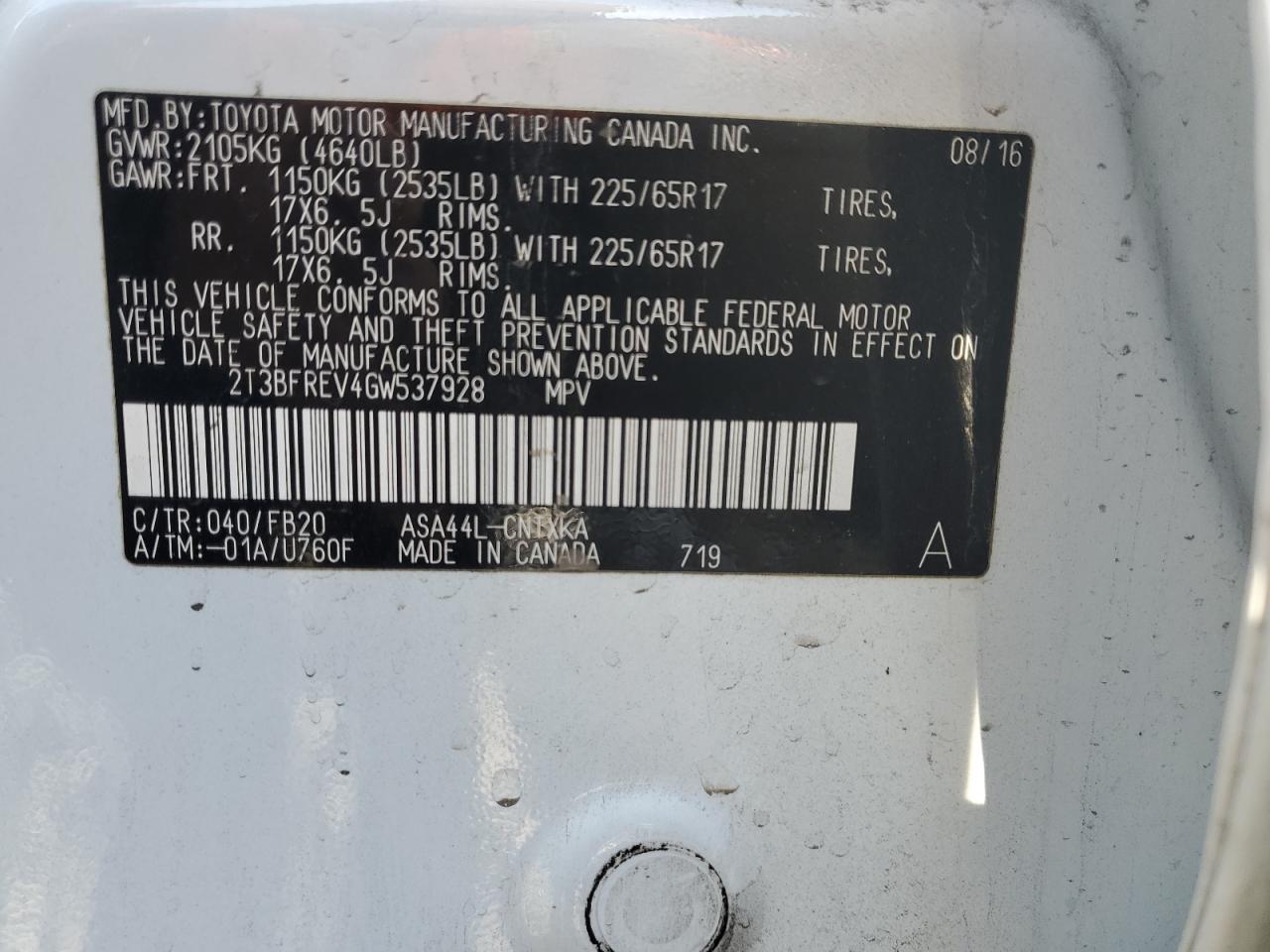 2016 Toyota RAV 4 - Image 15