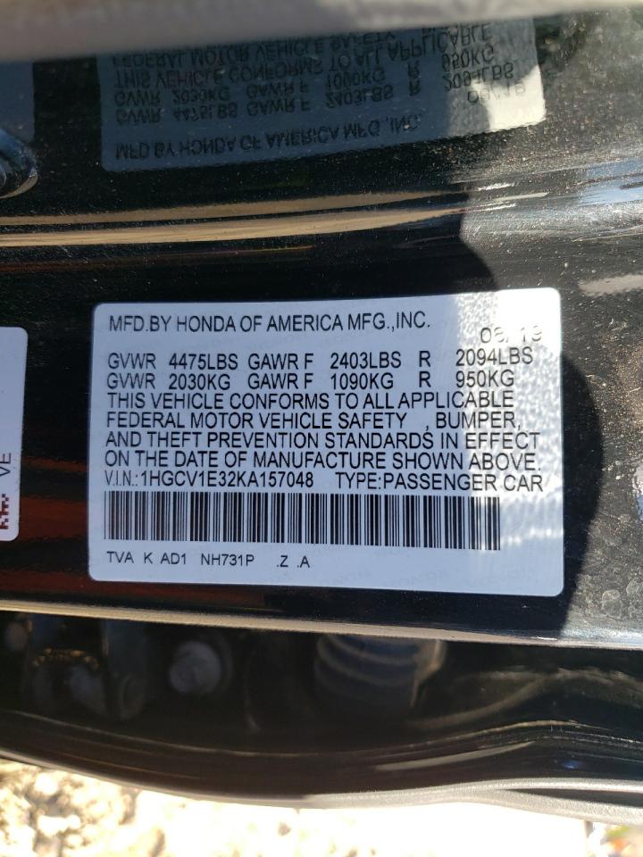 1HGCV1E32KA157048 HONDA ACCORD 2019
