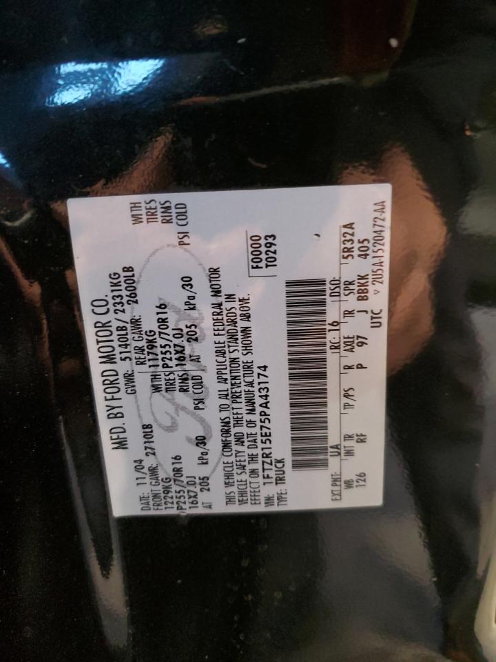 2005 Ford Ranger Super Cab VIN: 1FTZR15E75PA43174 Lot: 88094415