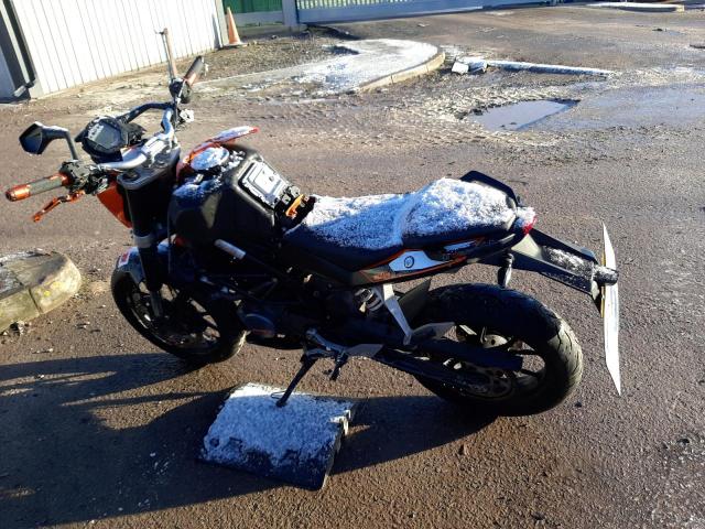 2016 KTM 125 DUKE 1 for sale at Copart WESTBURY