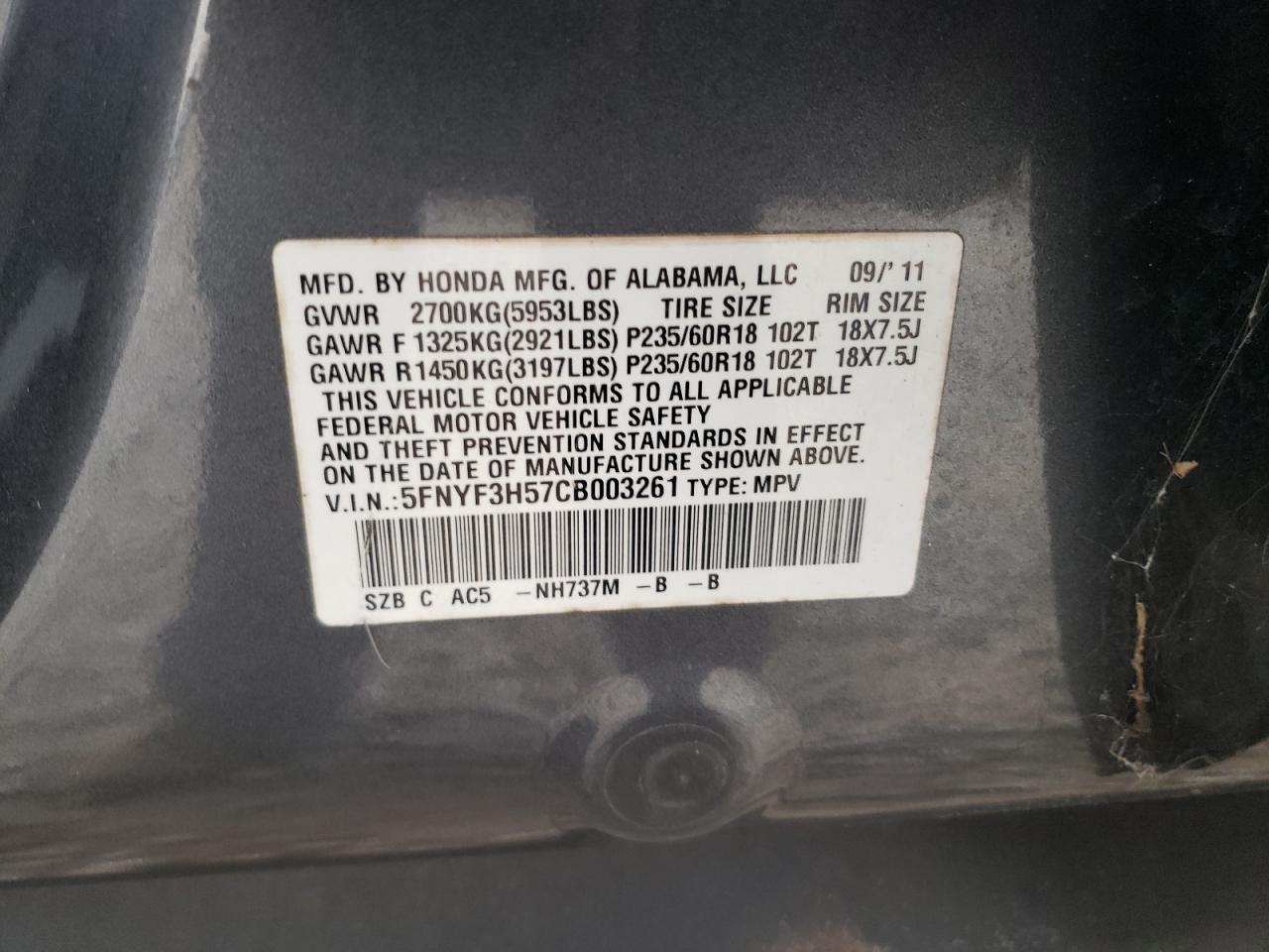 2012 Honda Pilot - Image 14