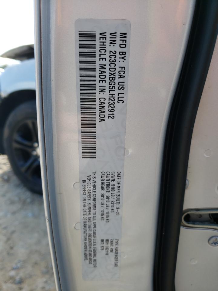 2020 Dodge Charger Sxt VIN: 2C3CDXBG5LH232912 Lot: 89005005