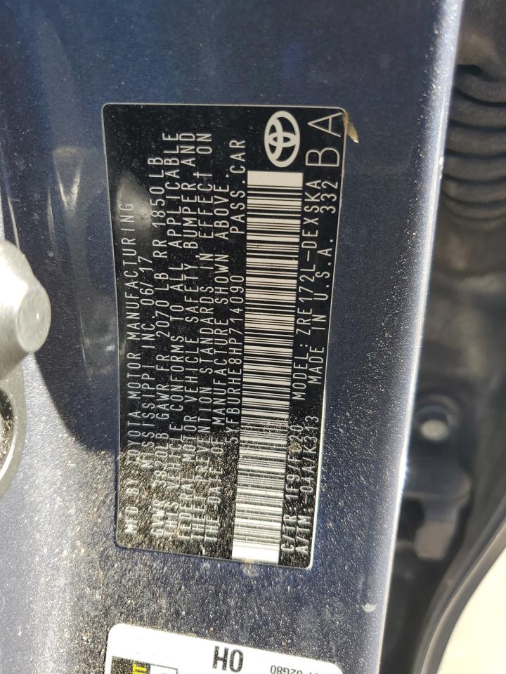 5YFBURHE8HP714090 2017 TOYOTA COROLLA - Image 12