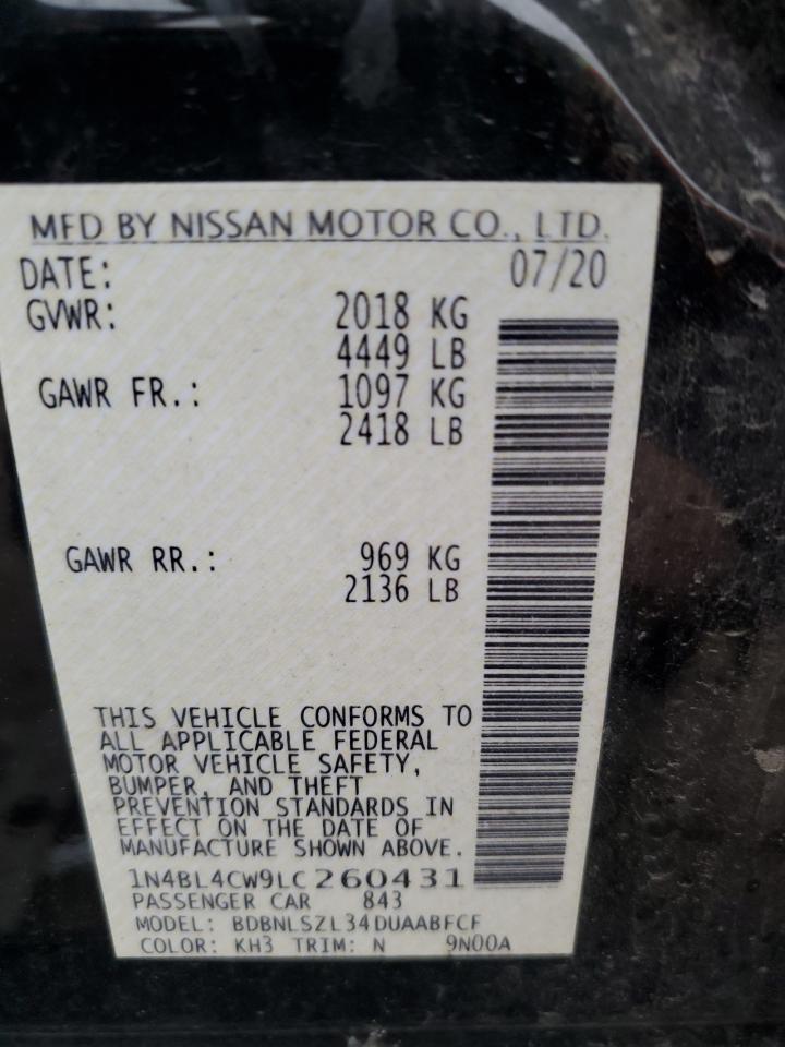 1N4BL4CW9LC260431 NISSAN ALTIMA 2020