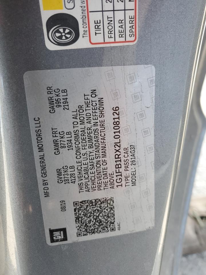 1G1FB1RX2L0108126 CHEVROLET CAMARO 2020