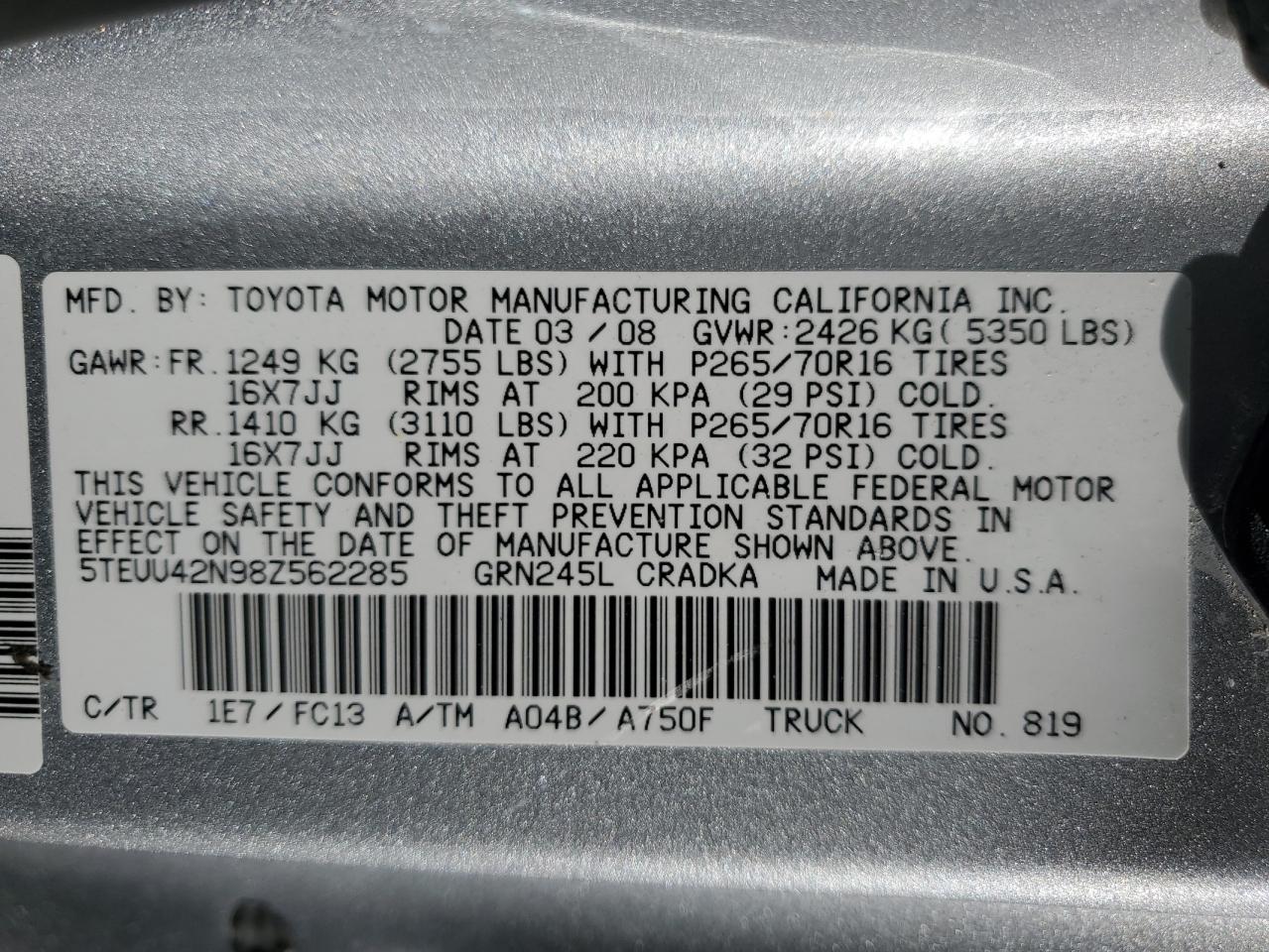 2008 Toyota Tacoma - Image 12