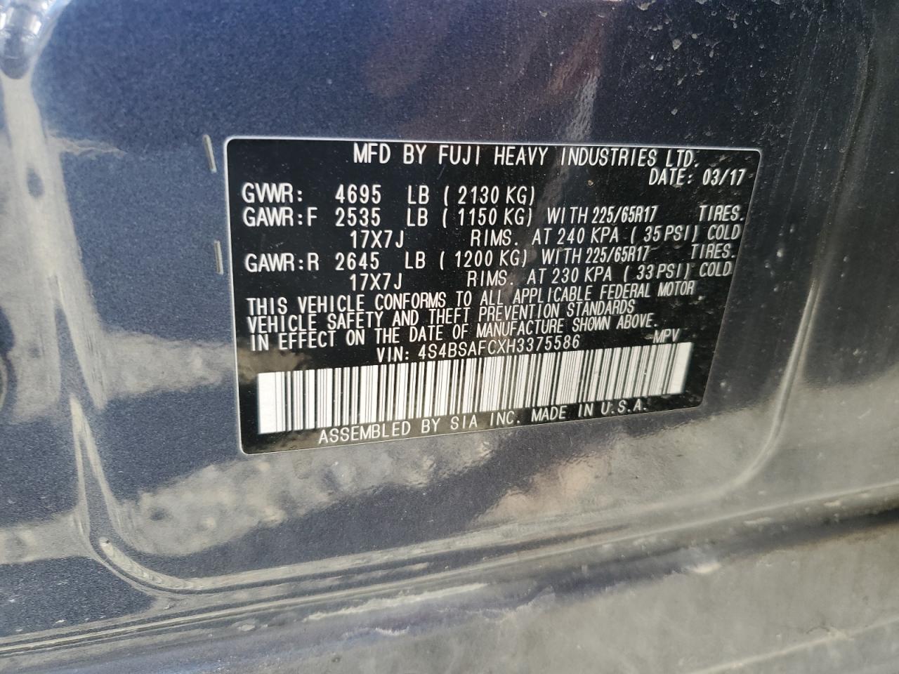 2017 Subaru Outback - Image 14