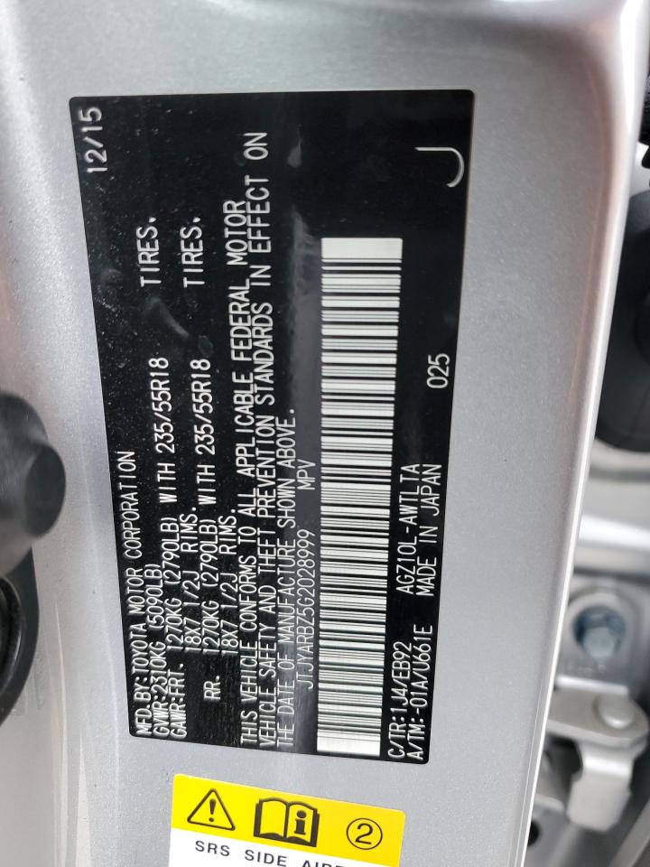 2016 Lexus Nx 200T Base VIN: JTJYARBZ5G2028999 Lot: 88994215
