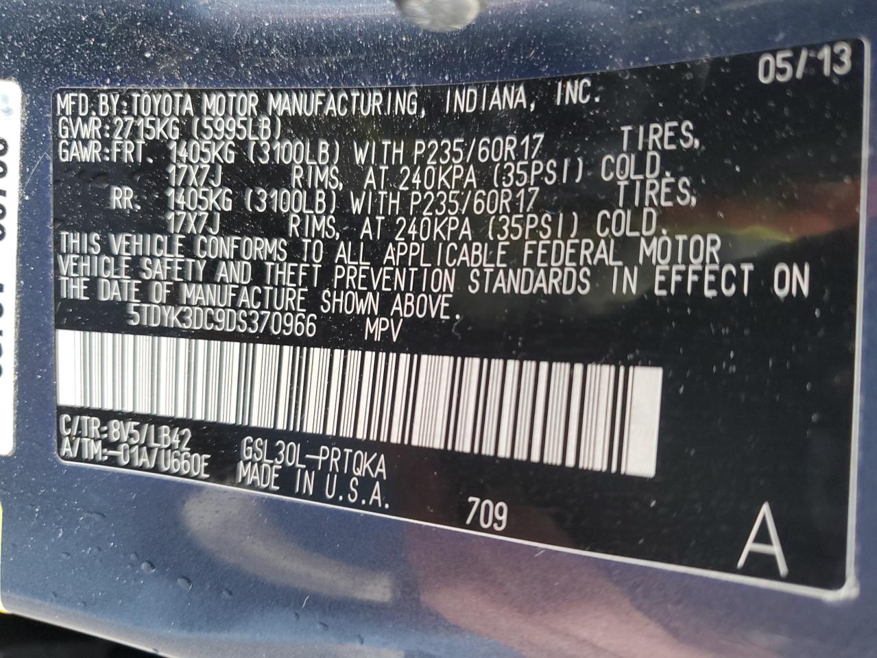 2013 Toyota Sienna - Image 13