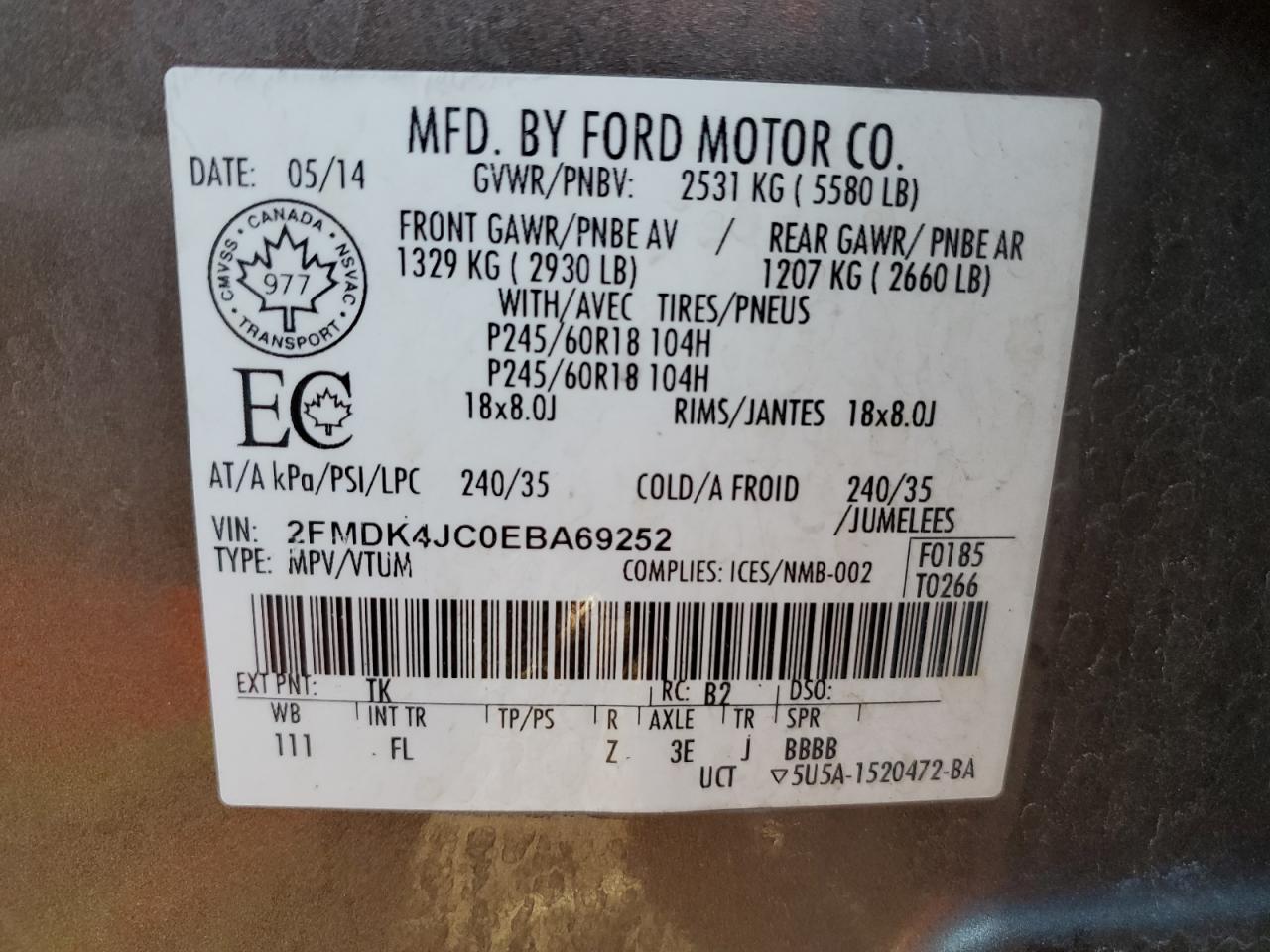2014 Ford Edge - Image 13