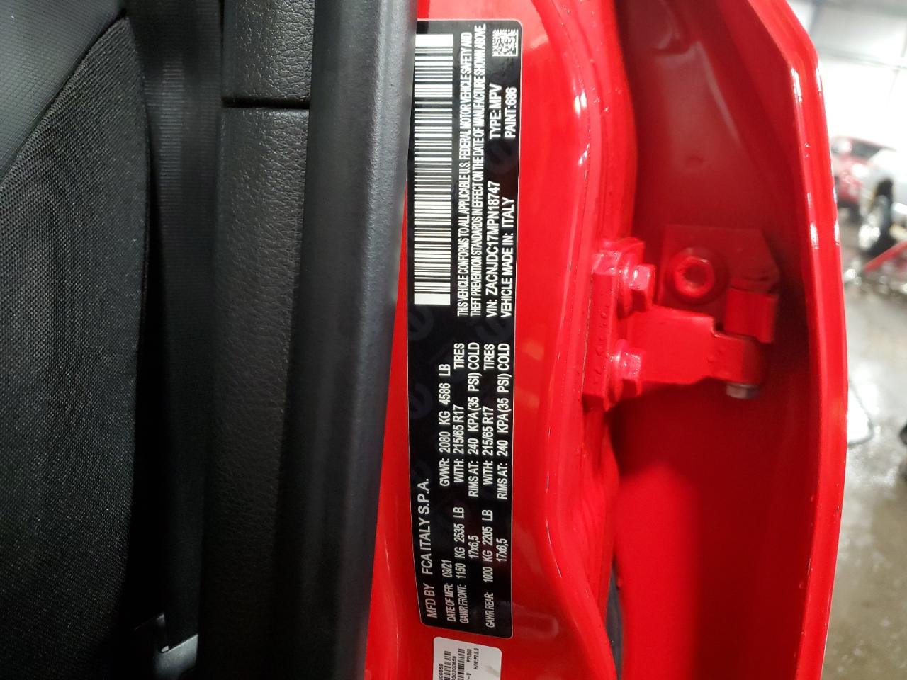 2021 Jeep Renegade Trailhawk VIN: ZACNJDC17MPN18747 Lot: 88862795