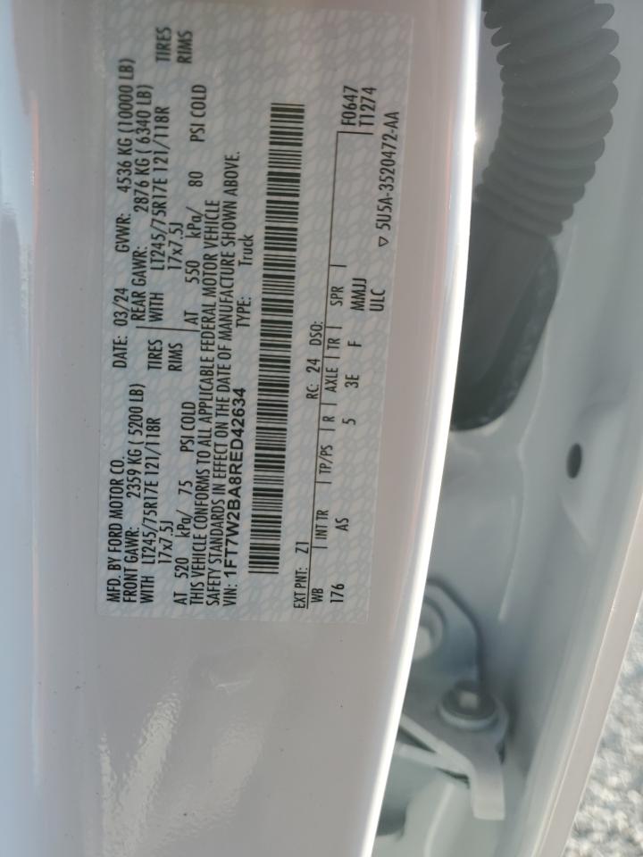 1FT7W2BA8RED42634 FORD F250 2024