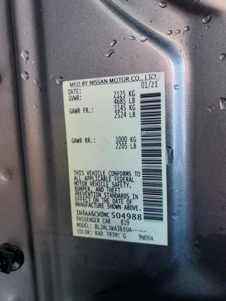 1N4AA6CV0MC504988 NISSAN MAXIMA 2021