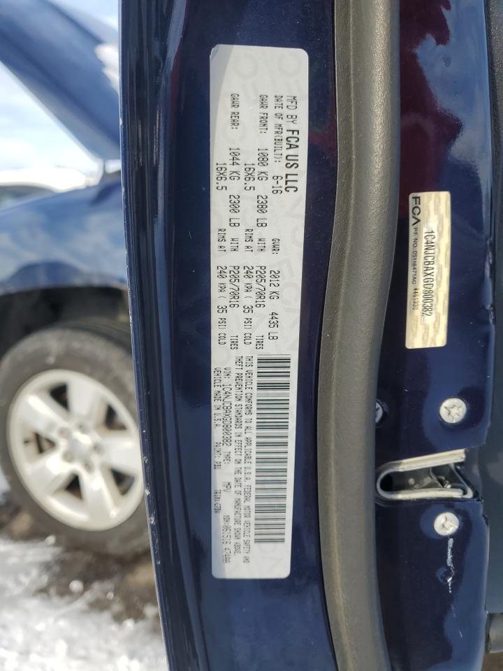 2016 Jeep Compass Sport VIN: 1C4NJCBAXGD800382 Lot: 41438305