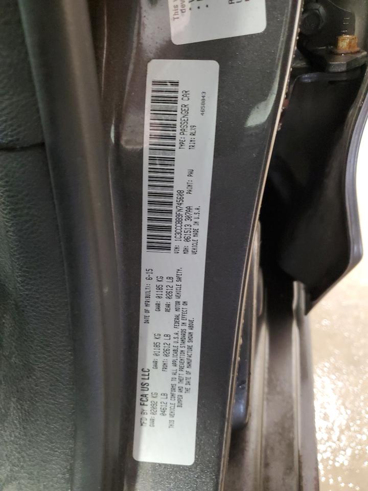 2015 Chrysler 200 S VIN: 1C3CCCBB9FN745608 Lot: 65073435