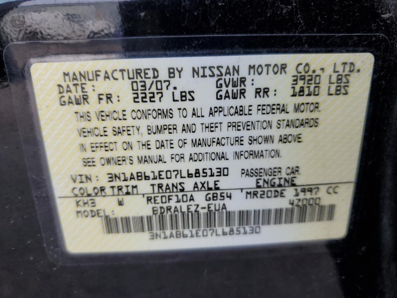 2007 Nissan Sentra - Image 12