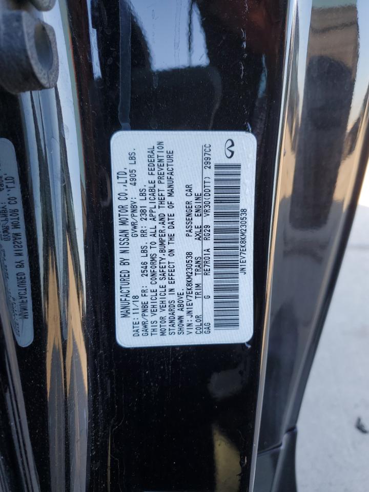 2019 Infiniti Q60 Pure VIN: JN1EV7EK8KM230538 Lot: 88713975