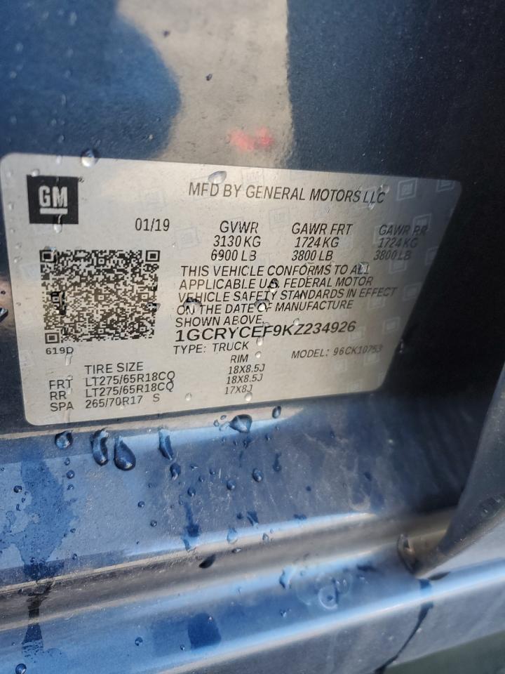 1GCRYCEF9KZ234926 CHEVROLET ALL Models 2019