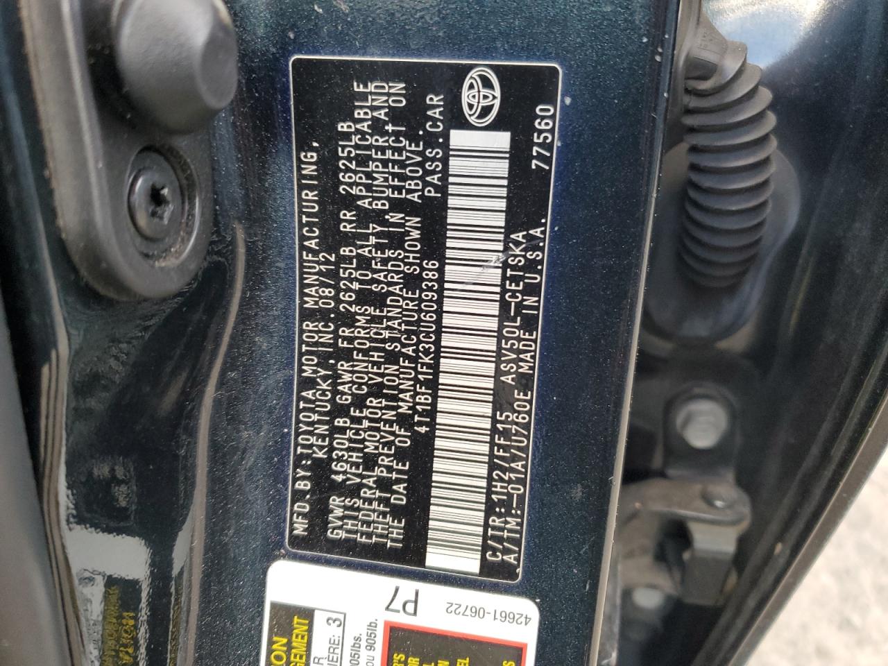 2012 Toyota Camry - Image 12
