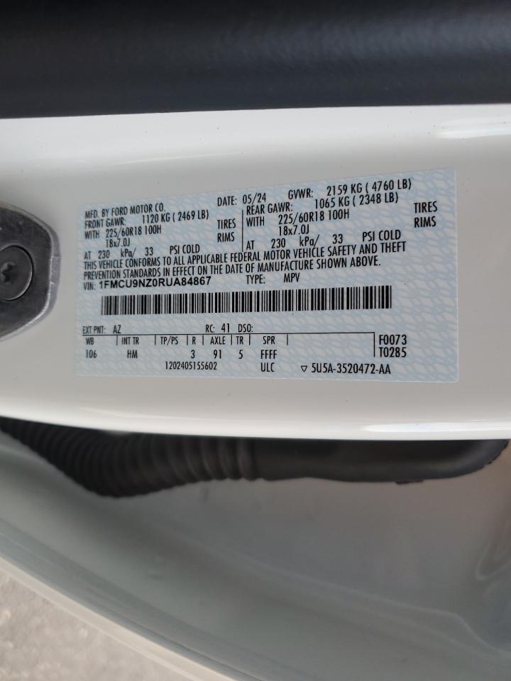 1FMCU9NZ0RUA84867 FORD ESCAPE ST 2024