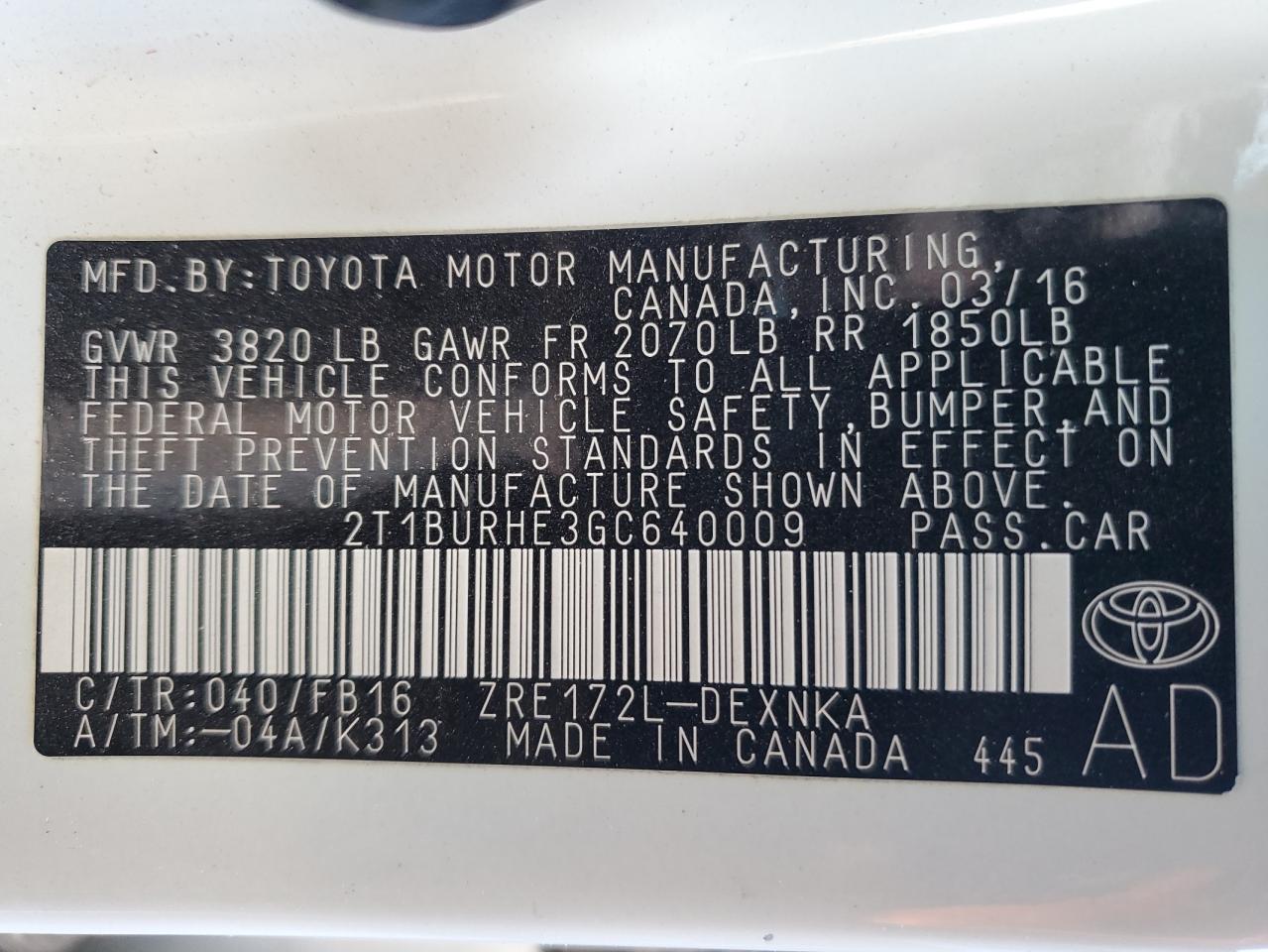 2016 Toyota Corolla - Image 12