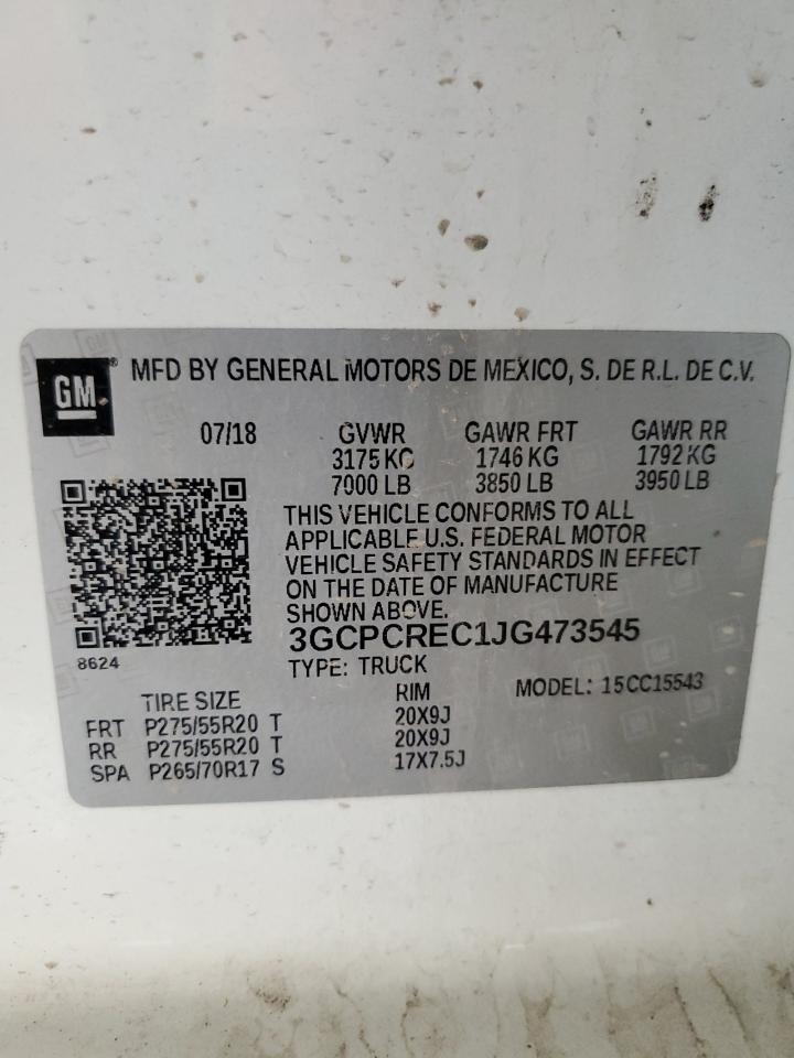 VIN 3GCPCREC1JG473545 2018 CHEVROLET ALL Models no.12