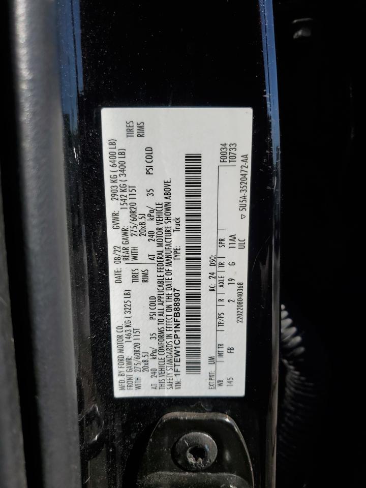 1FTEW1CP1NFB88907 FORD F-150 2022