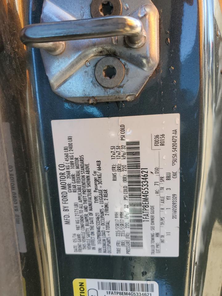 1FATP8EM4G5334621 FORD ALL Models 2016