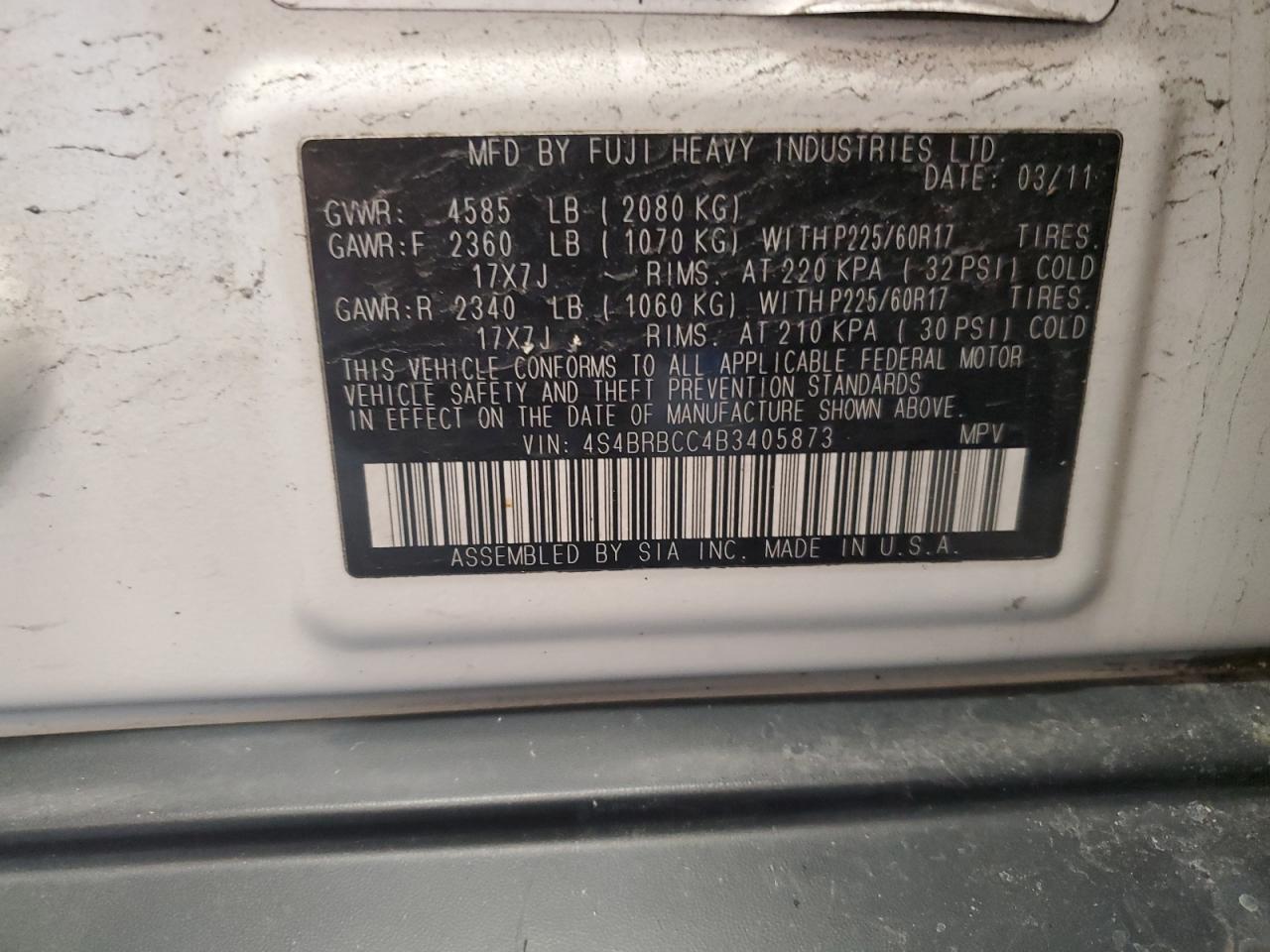 2011 Subaru Outback - Image 14