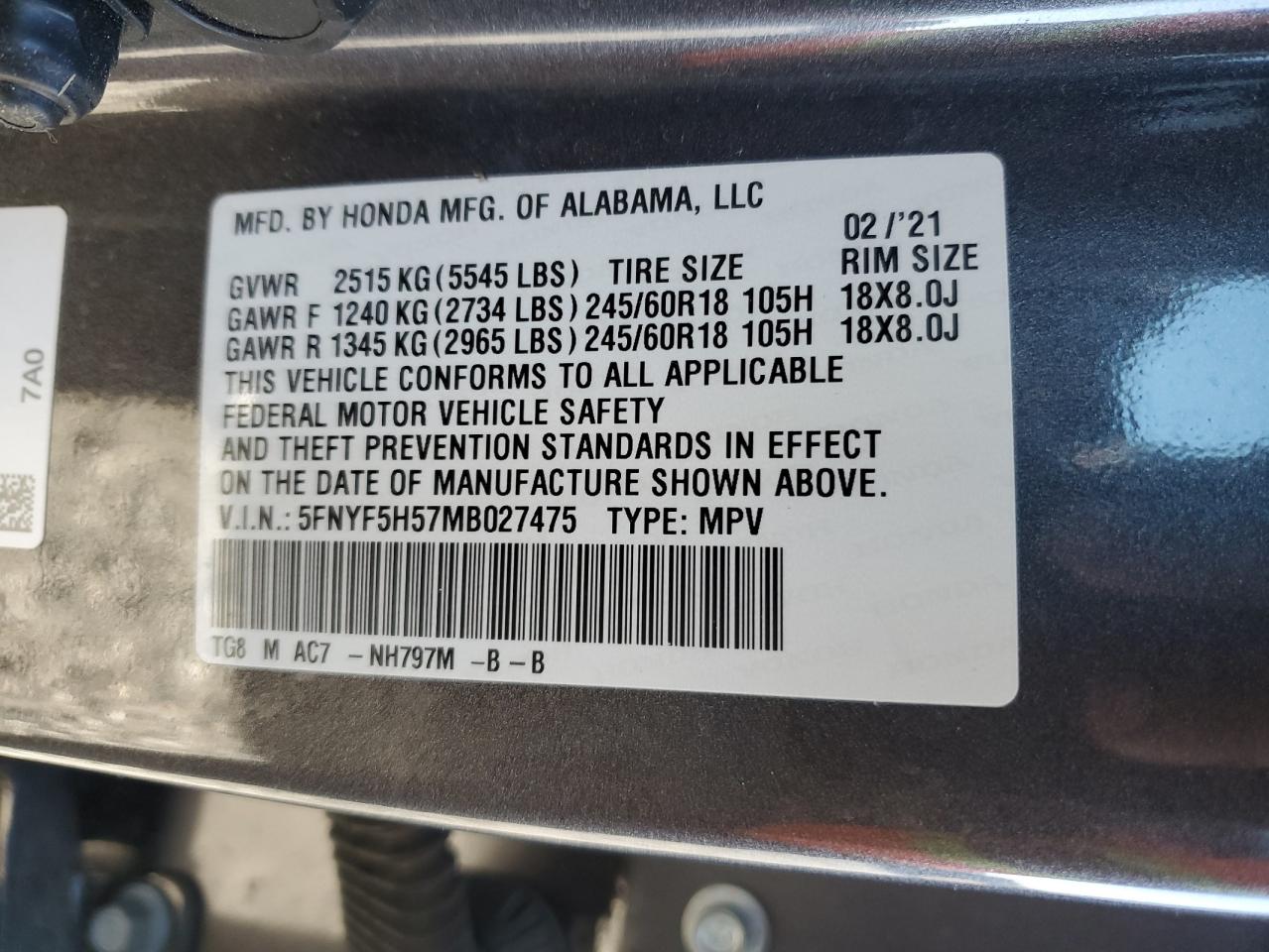 2021 Honda Pilot - Image 13