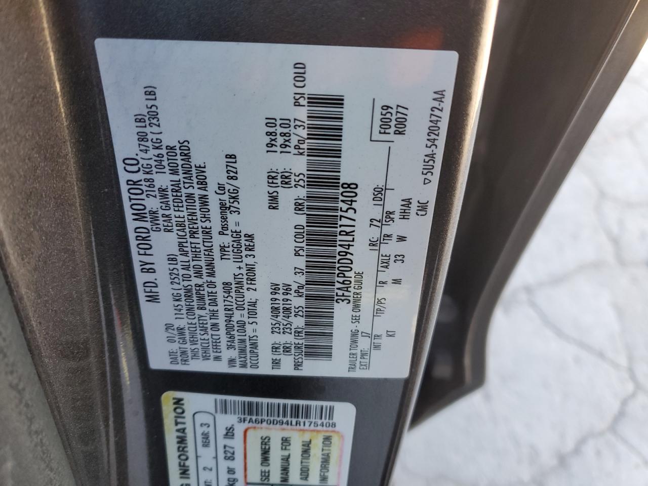 2020 Ford Fusion - Image 12