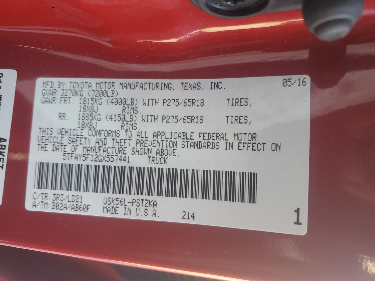 2016 Toyota Tundra - Image 12
