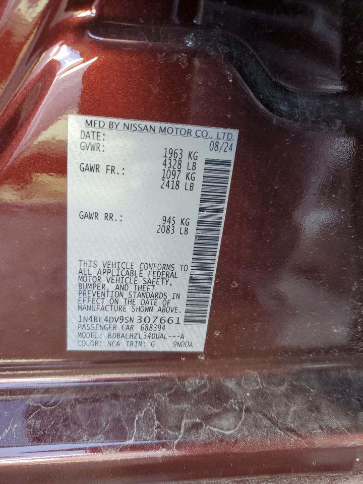 1N4BL4DV9SN307661 NISSAN ALTIMA 2025