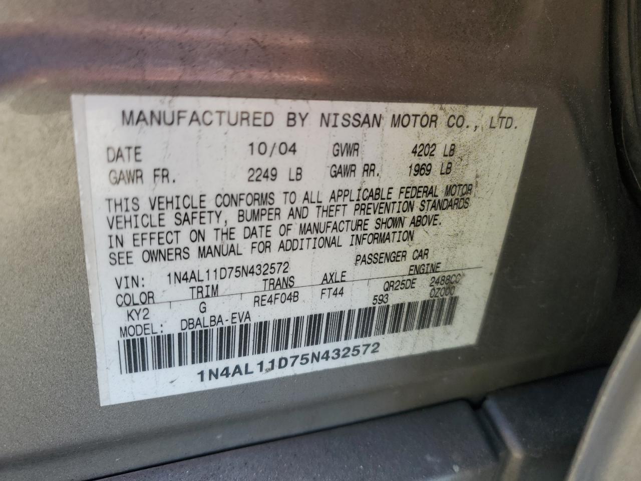 2005 Nissan Altima - Image 14