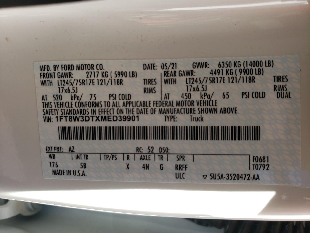 1FT8W3DTXMED39901 FORD F350 2021