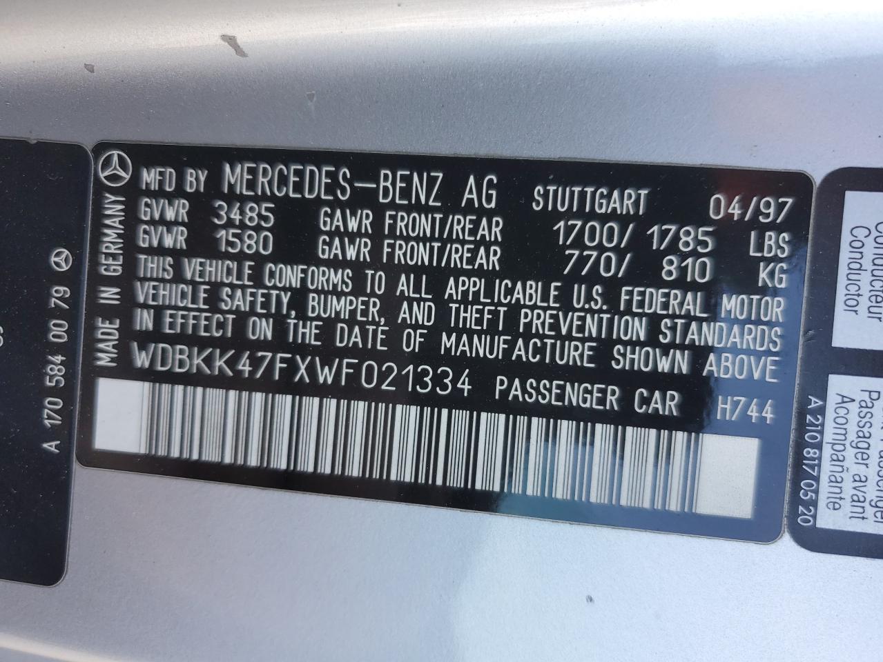 1998 Mercedes-Benz SLK-klasse - Image 13