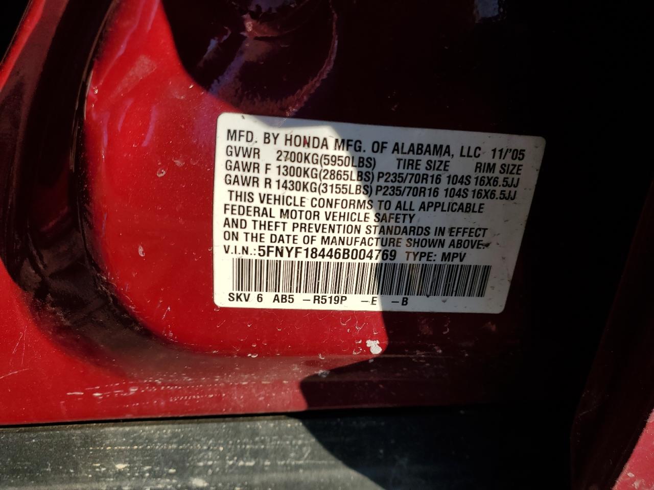2006 Honda Pilot - Image 13