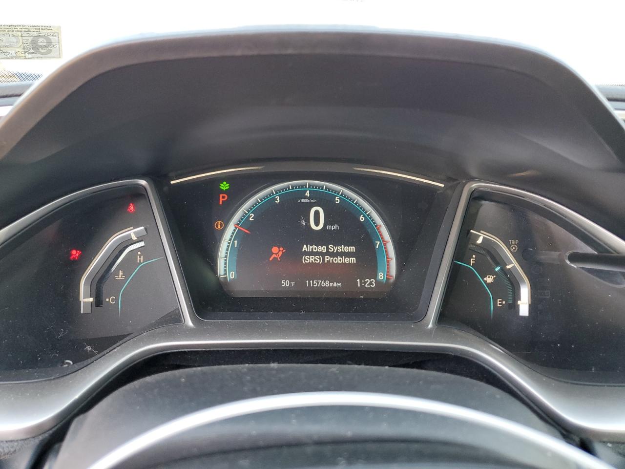 19XFC1F39GE205746 HONDA CIVIC 2016