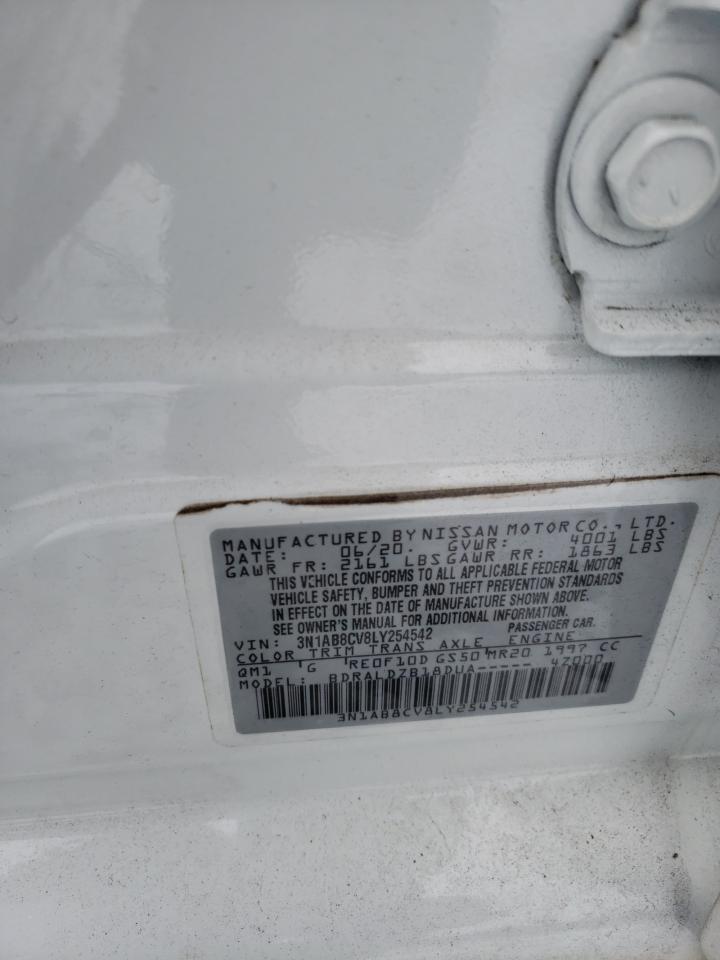 3N1AB8CV8LY254542 NISSAN SENTRA 2020