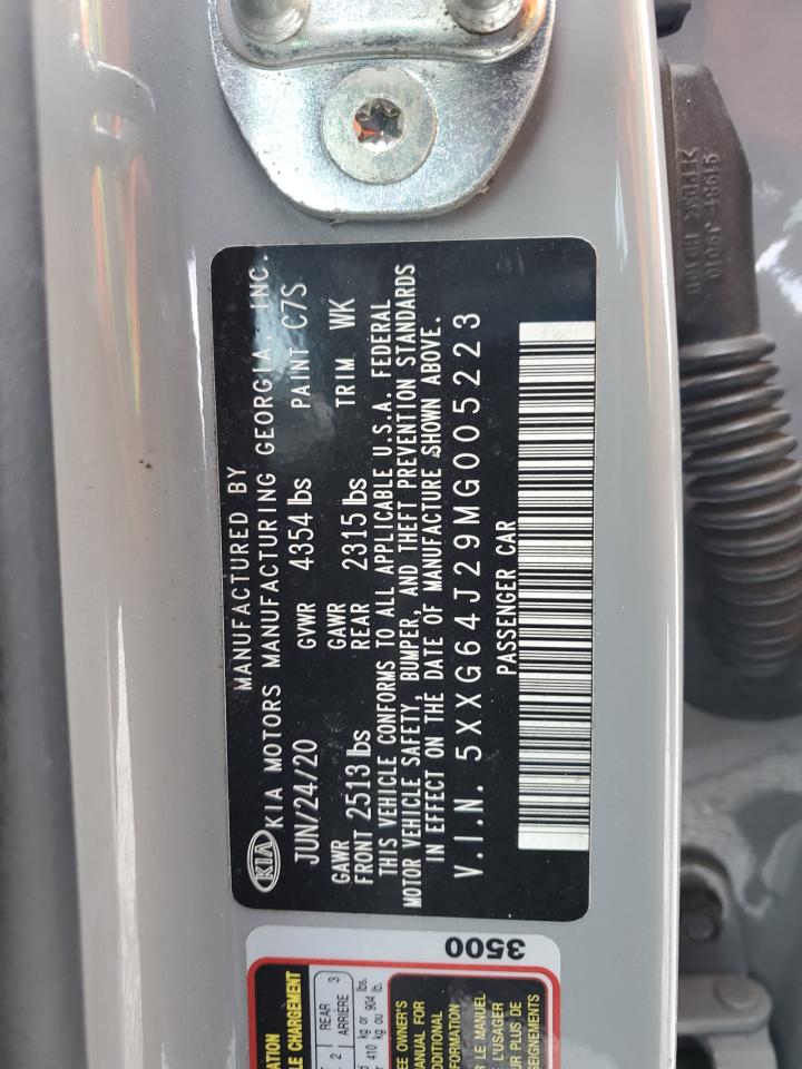 2021 Kia K5 Gt Line VIN: 5XXG64J29MG005223 Lot: 87130724